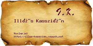 Illés Kasszián névjegykártya
